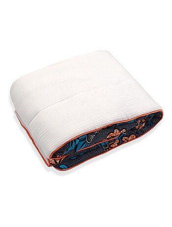 Manta reversible de gasa de algodón y tejido wax - SEVIRA KIDS