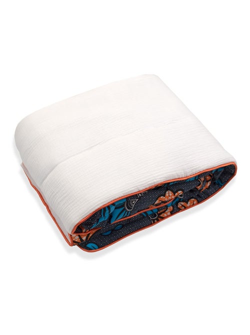 Manta reversible de gasa de algodón y tejido wax | SEVIRA KIDS - Kiabi