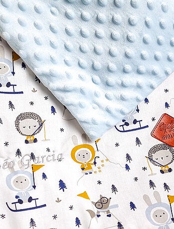 Manta reversible de minky, eskimo | SEVIRA KIDS