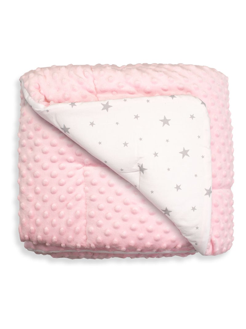 Manta reversible de minky para bebé y niño, extra suave | SEVIRA KIDS Rosa - Kiabi