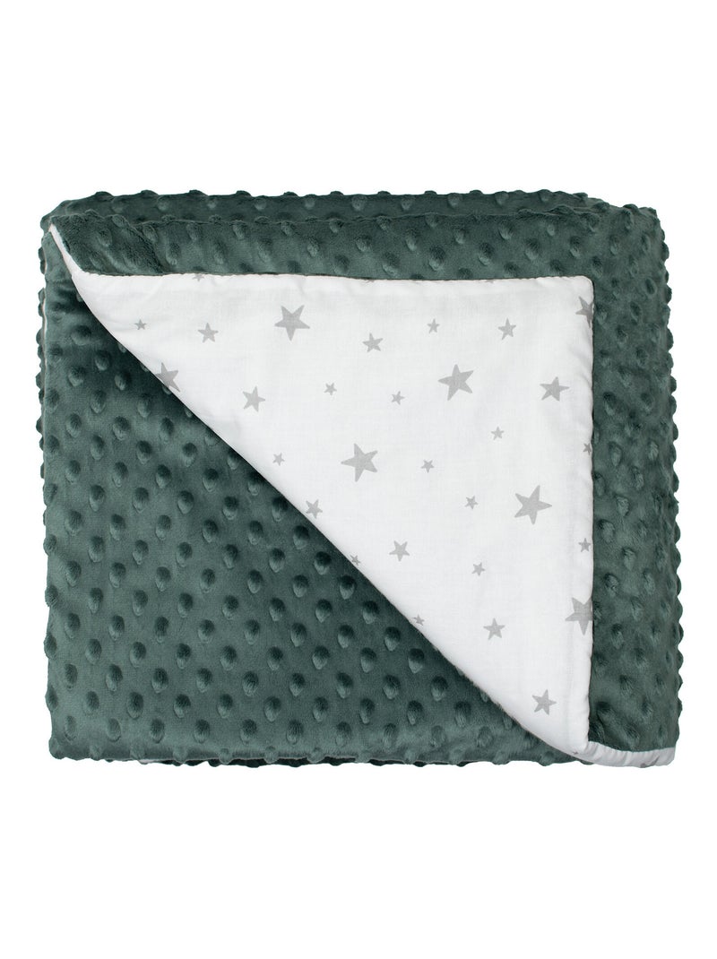 Manta reversible de minky para bebé y niño, extra suave | SEVIRA KIDS Verde - Kiabi