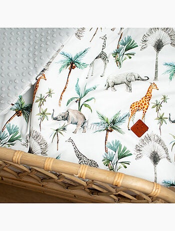 Manta reversible de minky, safari - SEVIRA KIDS