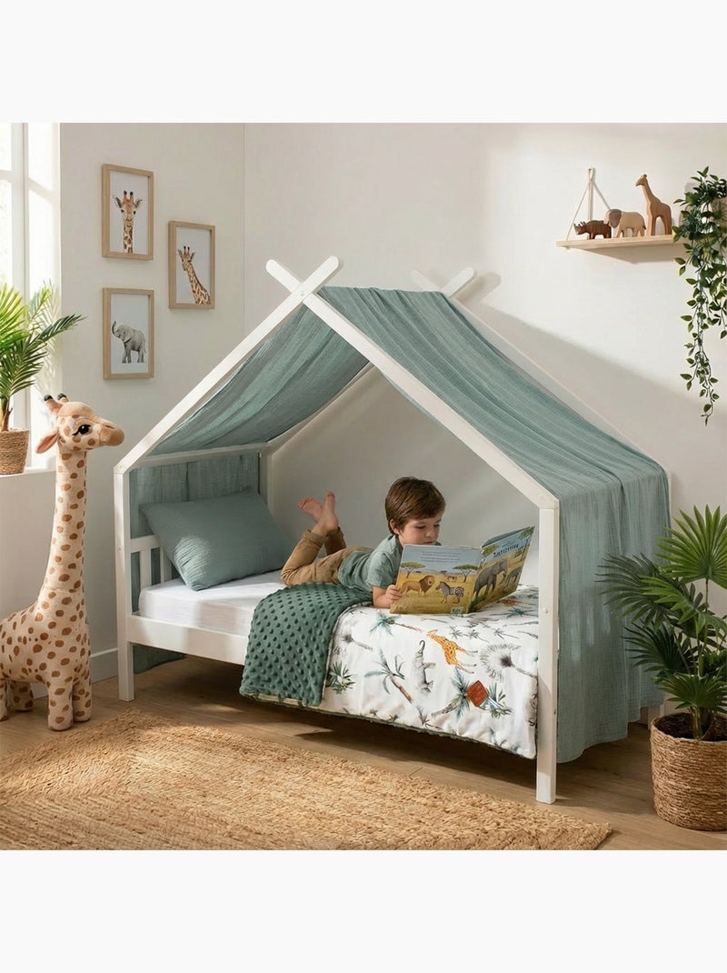 Manta reversible de minky, safari | SEVIRA KIDS Verde - Kiabi