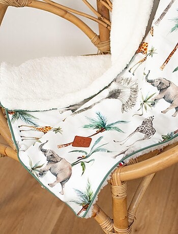 Manta reversible de sherpa, safari - SEVIRA KIDS