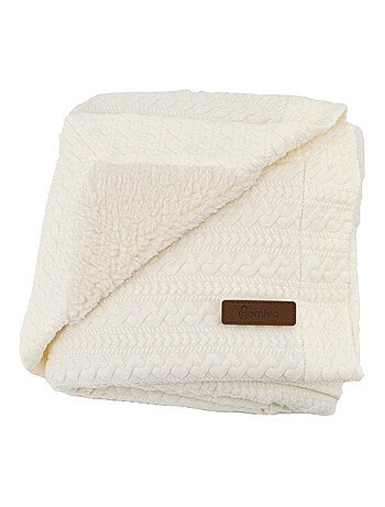 Manta reversible para niño efecto tejido