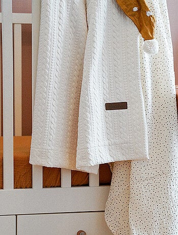 Manta reversible para niño efecto tejido