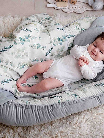 Manta reversible plaid, eucalyptus - SEVIRA KIDS