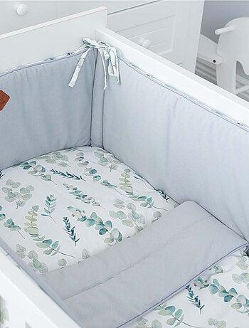 Manta reversible plaid, eucalyptus - SEVIRA KIDS