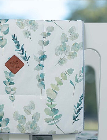 Manta reversible plaid, eucalyptus | SEVIRA KIDS