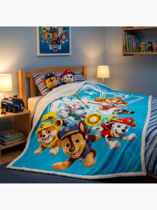 Manta Sherpa Paw Patrol 120x150cm - Kiabi Manta Sherpa Paw Patrol 120x150cm - Kiabi