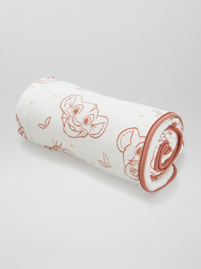 Manta 'Simba' 'Disney' de forro polar BLANCO - Kiabi