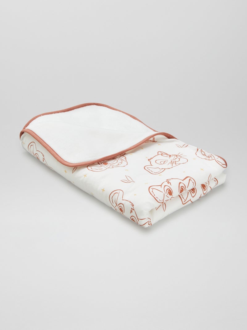 Manta 'Simba' 'Disney' de forro polar BLANCO - Kiabi
