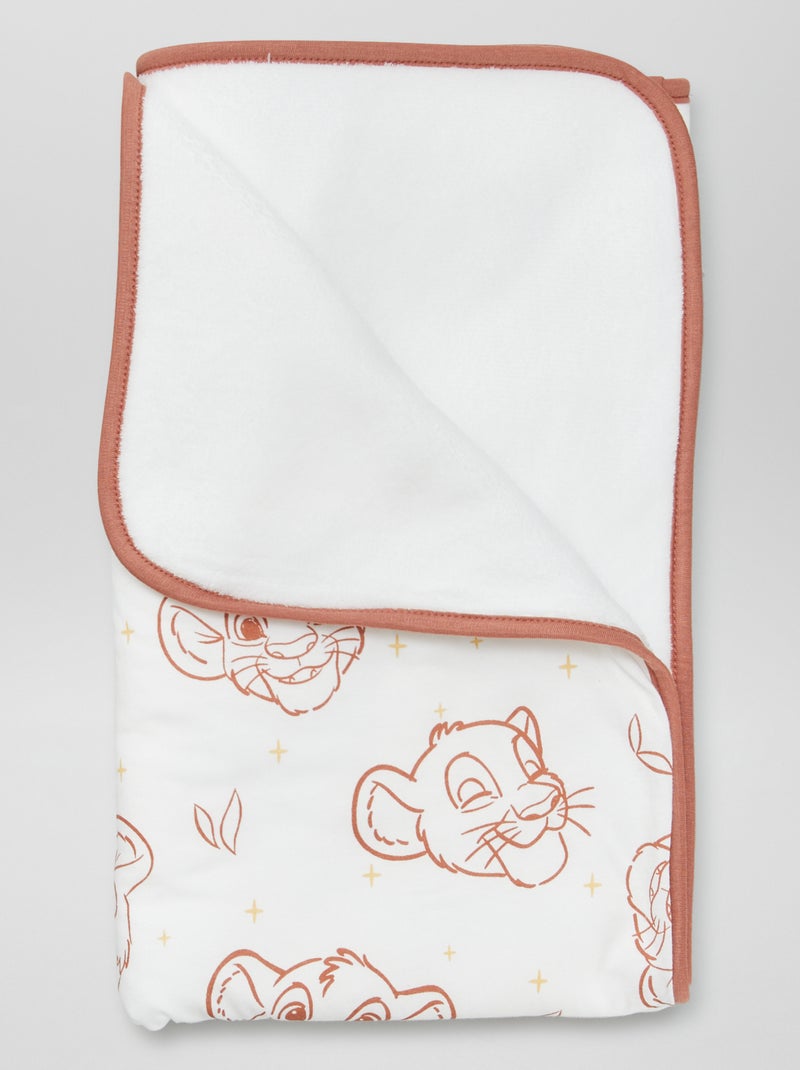 Manta 'Simba' 'Disney' de forro polar BLANCO - Kiabi