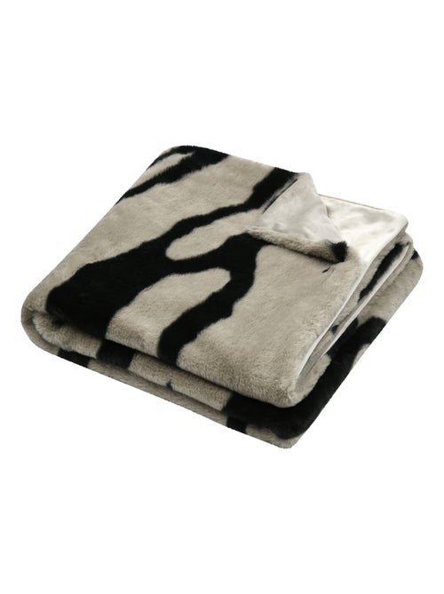 Manta suave con estampado de cebra - Kiabi Manta suave con estampado de cebra - Kiabi