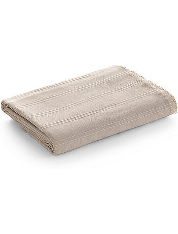 Manta tipo Plaid, tejido texturizado de hilo tintado, con borde rematado - Gamusi