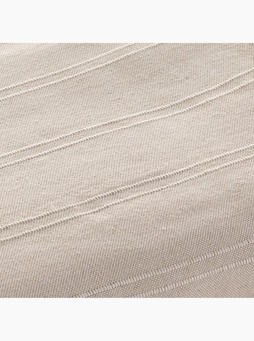 Manta tipo Plaid, tejido texturizado de hilo tintado, con borde rematado - Gamusi - Kiabi