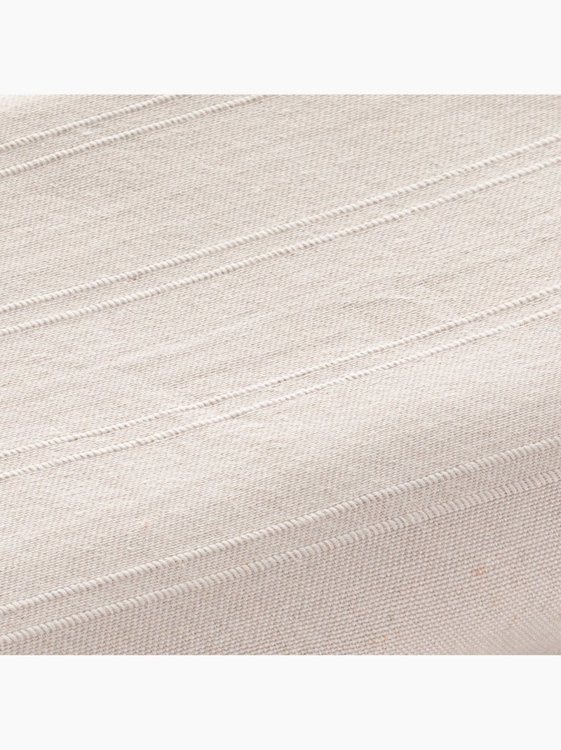 Manta tipo Plaid, tejido texturizado de hilo tintado, con borde rematado - Gamusi Beige - Kiabi