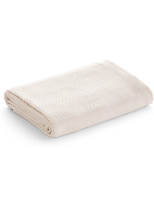 Manta tipo Plaid, tejido texturizado de hilo tintado, con borde rematado - Gamusi - Kiabi Manta tipo Plaid, tejido texturizado de hilo tintado, con borde rematado - Gamusi - Kiabi