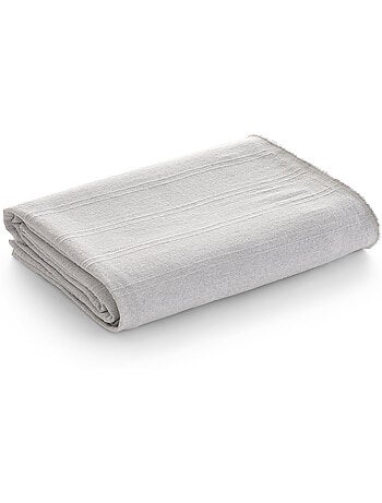 Manta tipo Plaid, tejido texturizado de hilo tintado, con borde rematado - Gamusi