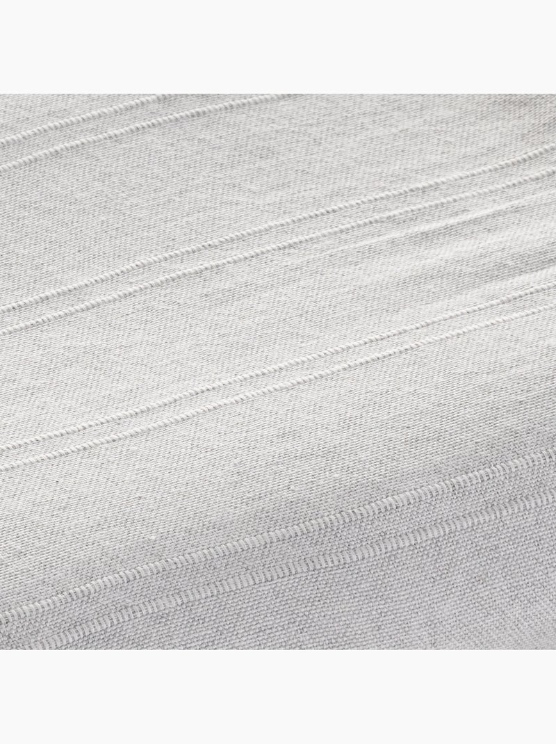 Manta tipo Plaid, tejido texturizado de hilo tintado, con borde rematado - Gamusi Gris claro - Kiabi