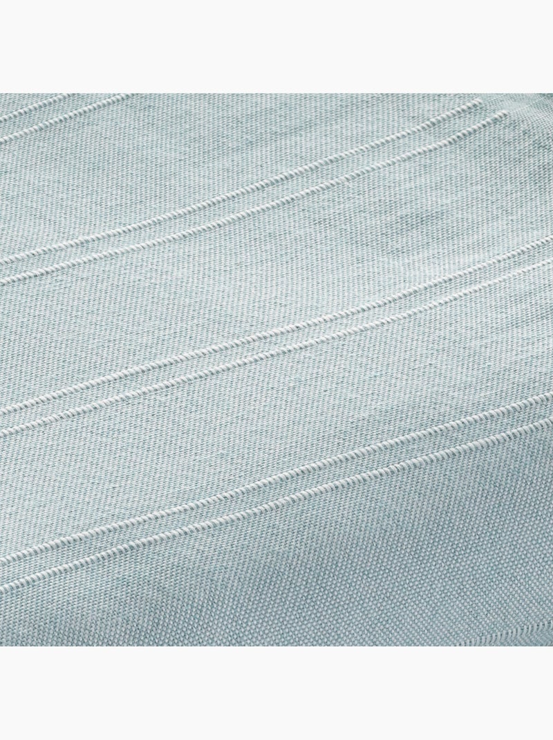 Manta tipo Plaid, tejido texturizado de hilo tintado, con borde rematado - Gamusi Verde agua - Kiabi