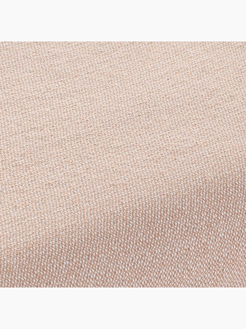 Manta tipo Plaid, tejido texturizado de hilo tintado, con flecos - Gamusi Beige - Kiabi