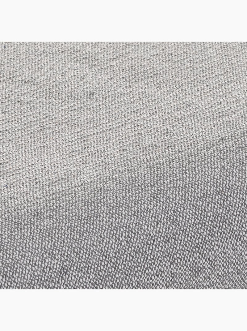 Manta tipo Plaid, tejido texturizado de hilo tintado, con flecos - Gamusi Gris - Kiabi