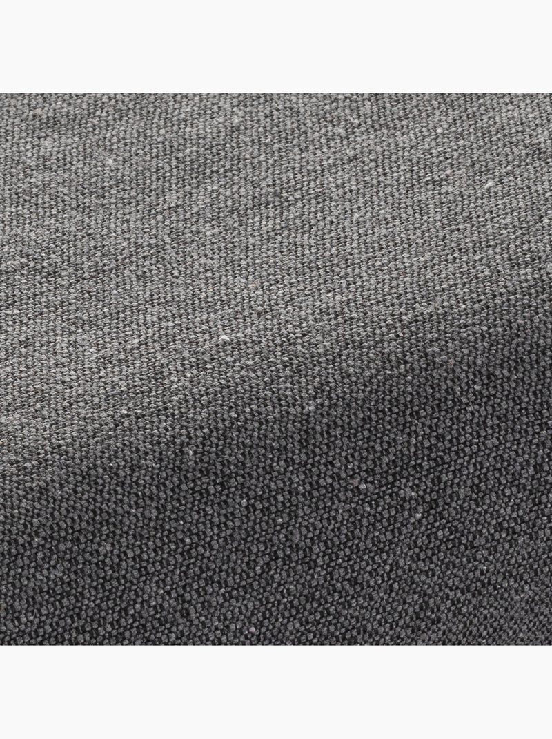 Manta tipo Plaid, tejido texturizado de hilo tintado, con flecos - Gamusi Negro - Kiabi