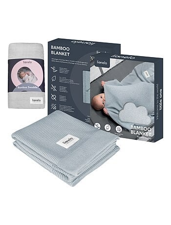 Manta y arrullo de bambú natural para bebé LIONELO