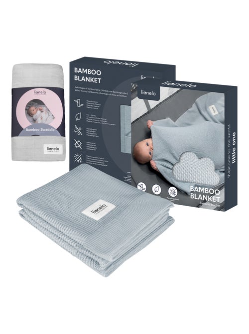 Manta y arrullo de bambú natural para bebé LIONELO - Kiabi