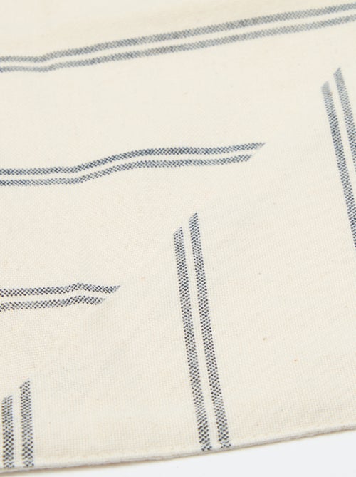 Mantel a rayas de algodón (150x150 cm) - Kiabi Home - Kiabi
