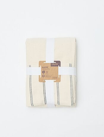 Mantel a rayas de algodón (150x250 cm) - Kiabi Home