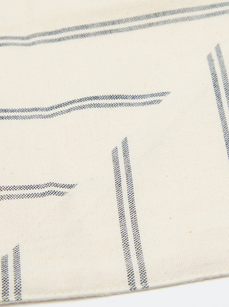 Mantel a rayas de algodón (150x250 cm) - Kiabi Home Beige - Kiabi