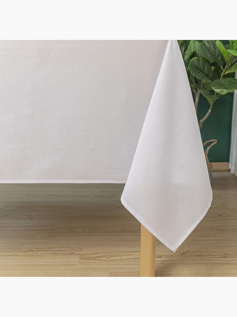 Mantel antiarrugas y antimanchas con efecto moteado Blanco - Kiabi