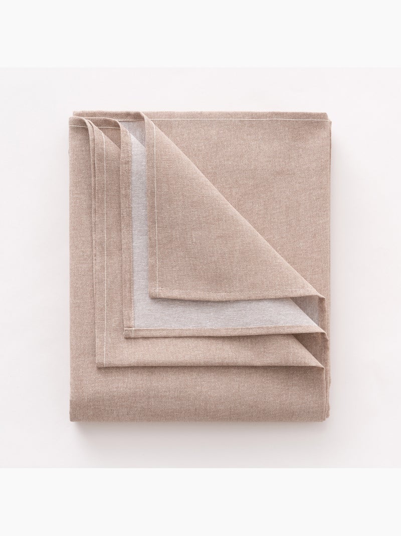 Mantel antimanchas algodón liso, tejido jaspeado. Caida natural, tacto tela - Gamusi. Beige - Kiabi