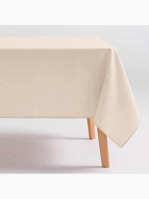 Mantel antimanchas algodón liso, tejido jaspeado. Caida natural, tacto tela - Gamusi. - Kiabi