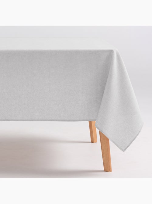 Mantel antimanchas algodón liso, tejido jaspeado. Caida natural, tacto tela - Gamusi. - Kiabi