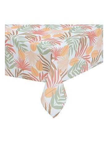 Mantel antimanchas con estampado exótico
