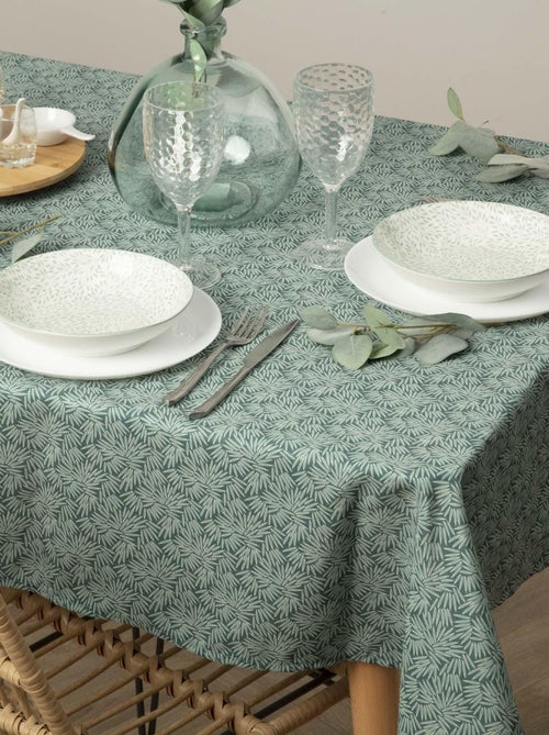Mantel antimanchas con estampados vegetales - Kiabi