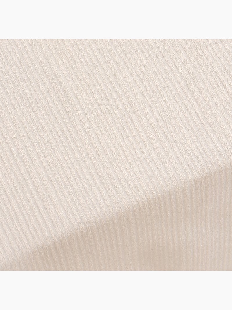 Mantel antimanchas con tejido texturizado a rayas finas -  Gamusi. Crema - Kiabi