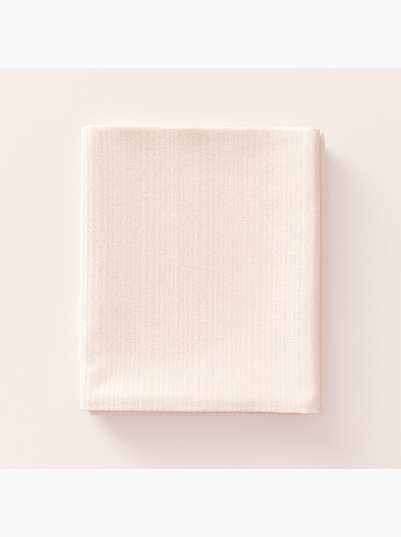 Mantel antimanchas con tejido texturizado a rayas finas -  Gamusi. Crema - Kiabi