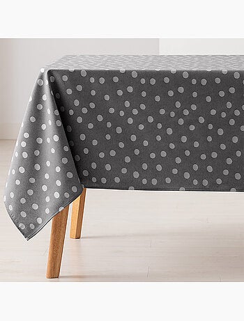 Mantel antimanchas con tejido texturizado, diseño a puntos - Gamusi.