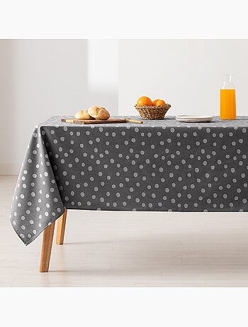Mantel antimanchas con tejido texturizado, diseño a puntos - Gamusi.