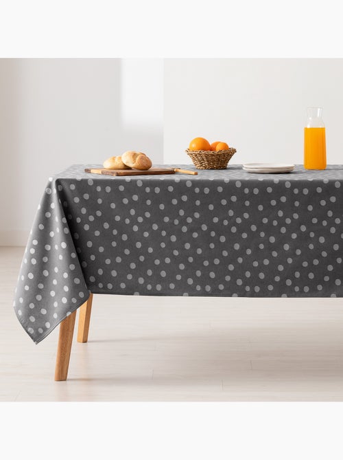 Mantel antimanchas con tejido texturizado, diseño a puntos -  Gamusi. - Kiabi