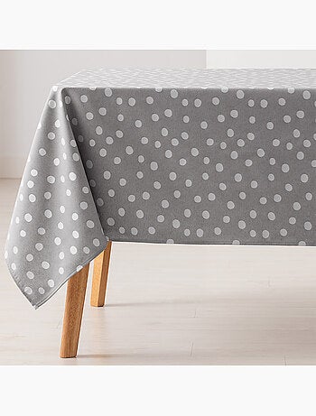 Mantel antimanchas con tejido texturizado, diseño a puntos - Gamusi.