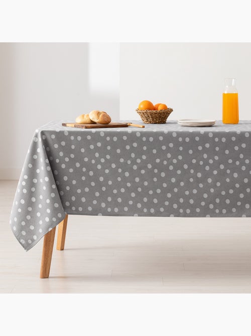 Mantel antimanchas con tejido texturizado, diseño a puntos -  Gamusi. - Kiabi