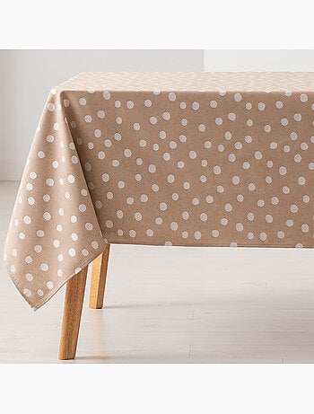 Mantel antimanchas con tejido texturizado, diseño a puntos - Gamusi.