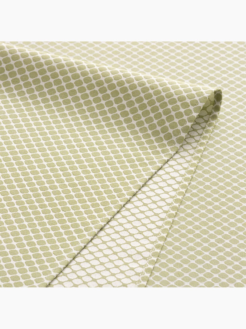 Mantel antimanchas con tejido texturizado, diseño cuadros en rejilla -  Gamusi. Verde - Kiabi