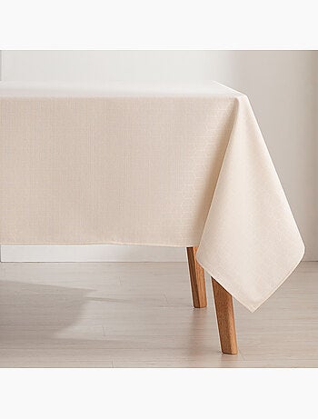 Mantel antimanchas con tejido texturizado, diseño en panal de abeja - Gamusi.