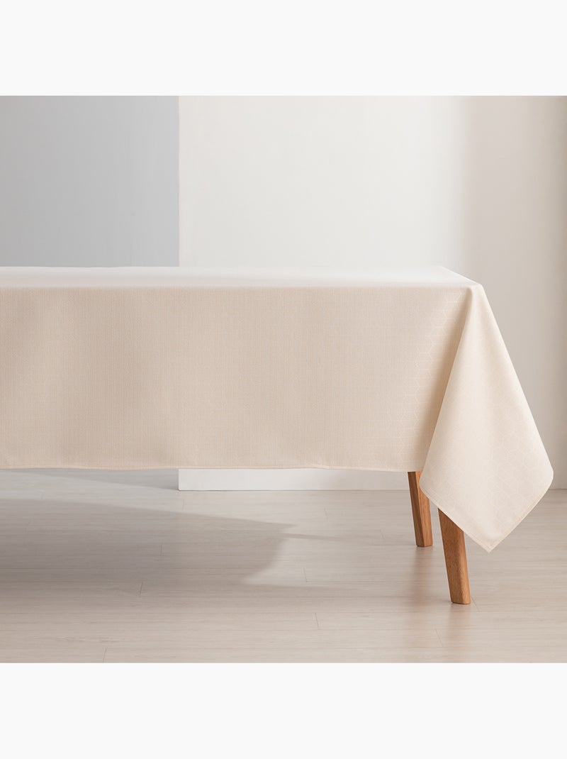 Mantel antimanchas con tejido texturizado, diseño en panal de abeja -  Gamusi. Oro - Kiabi